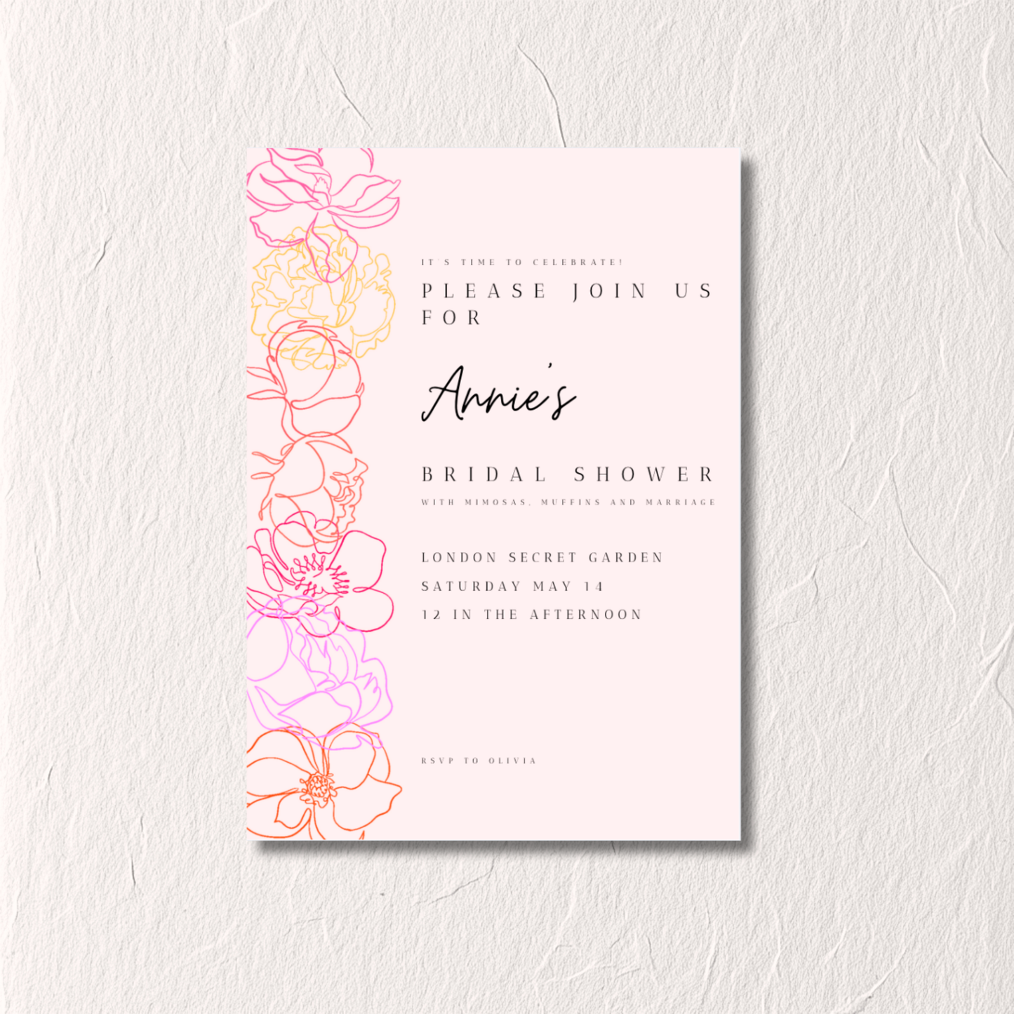 Bridal Shower Invitation - Floral