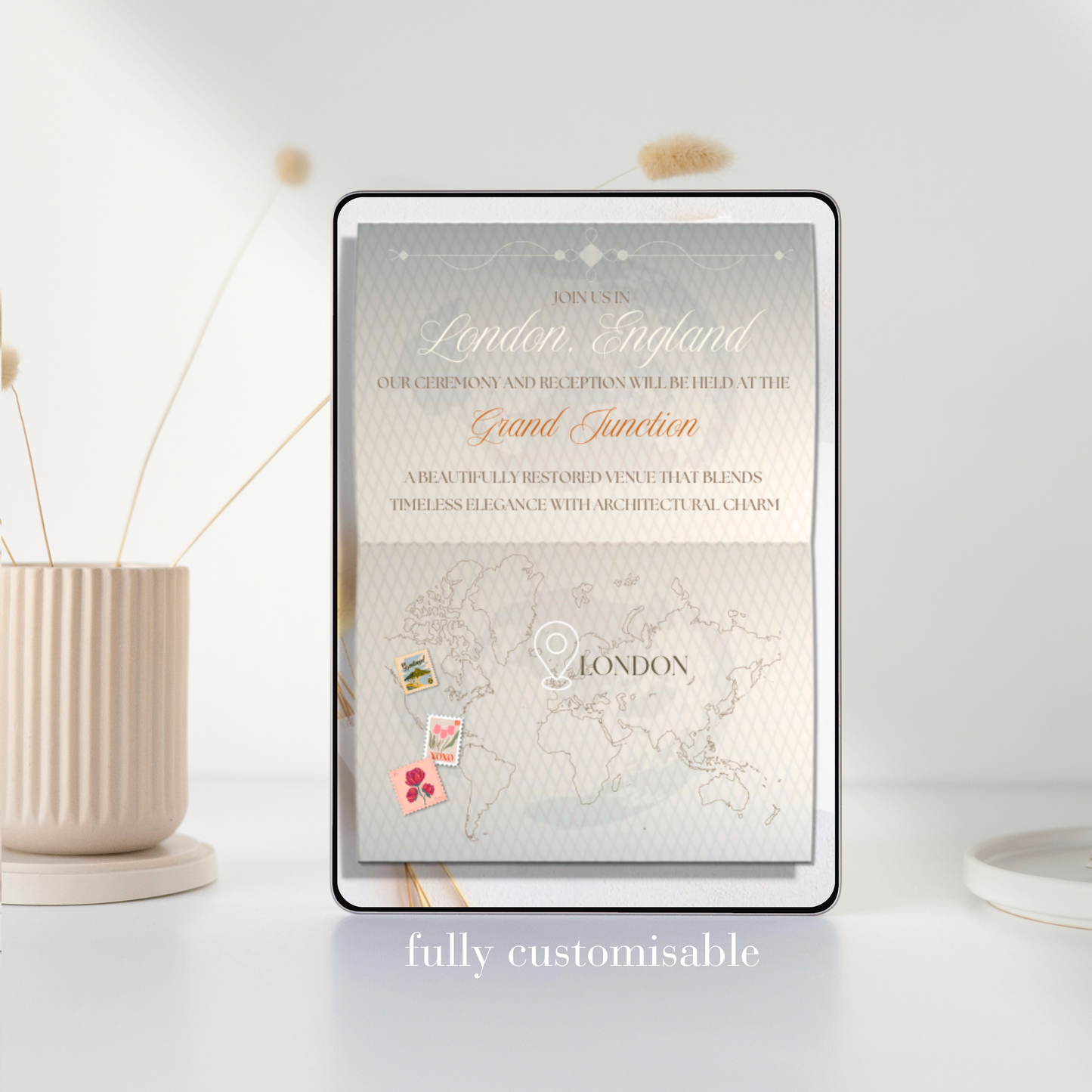 Passport Flipbook - Save The Date - Gold
