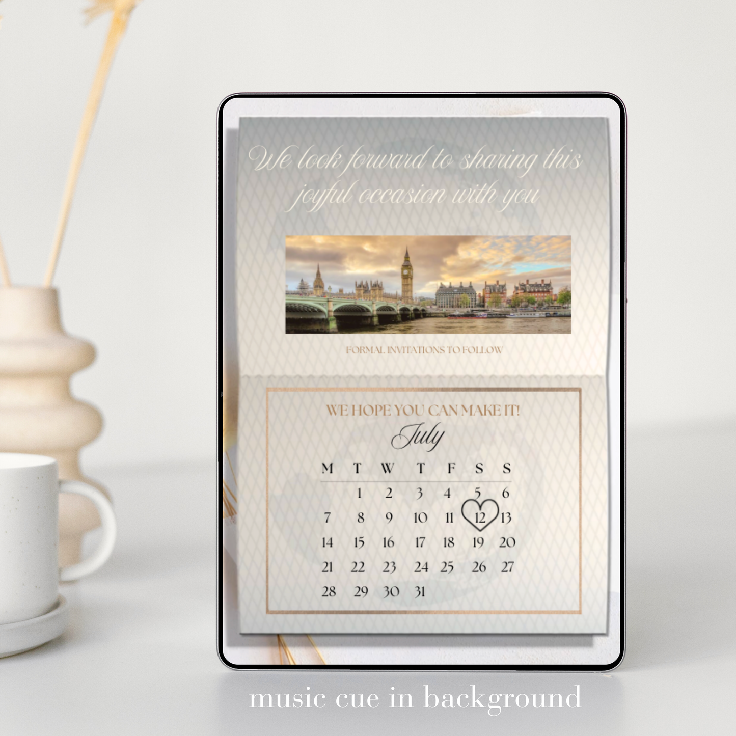 Passport Flipbook - Save The Date - Gold