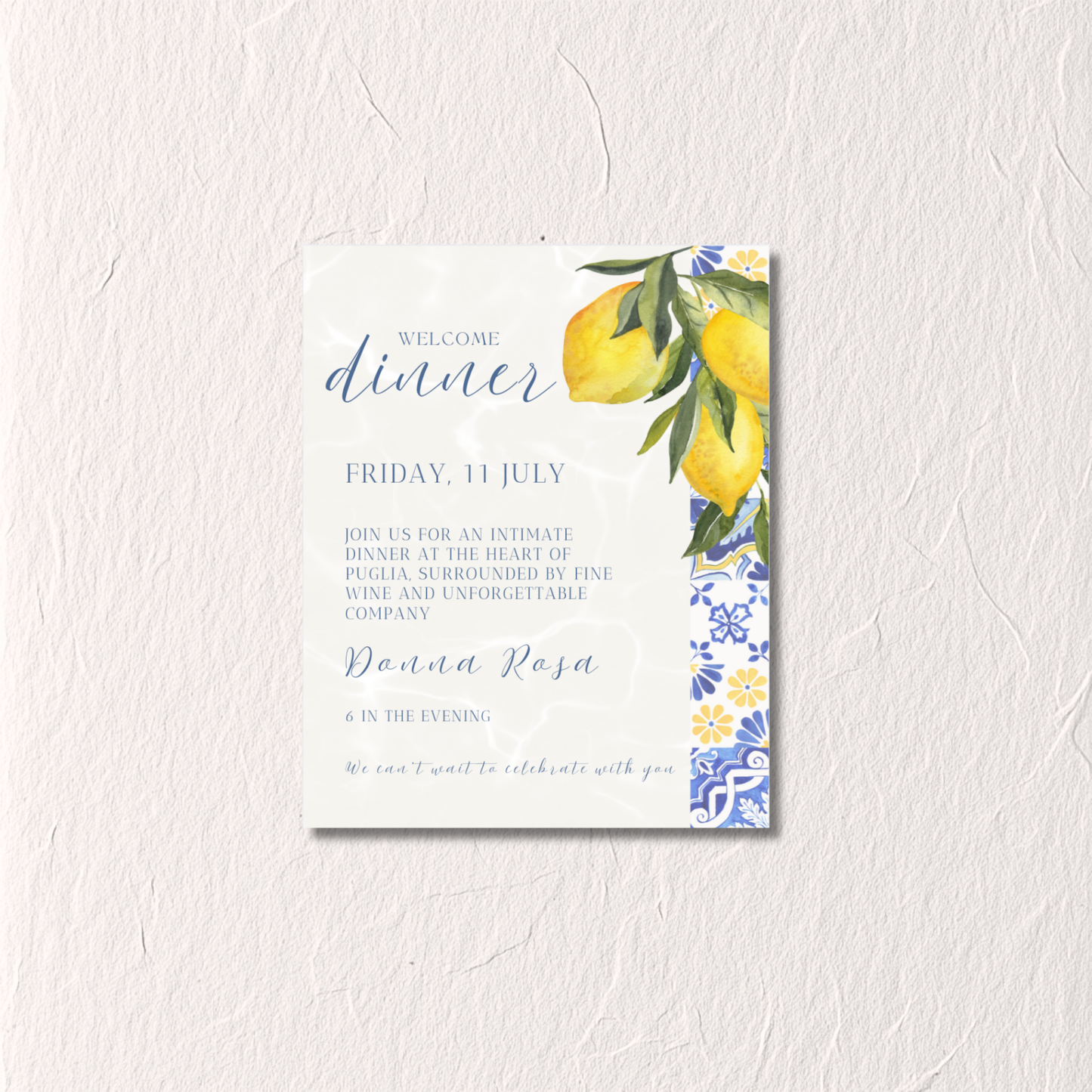 Azure No. 3 - Welcome Dinner