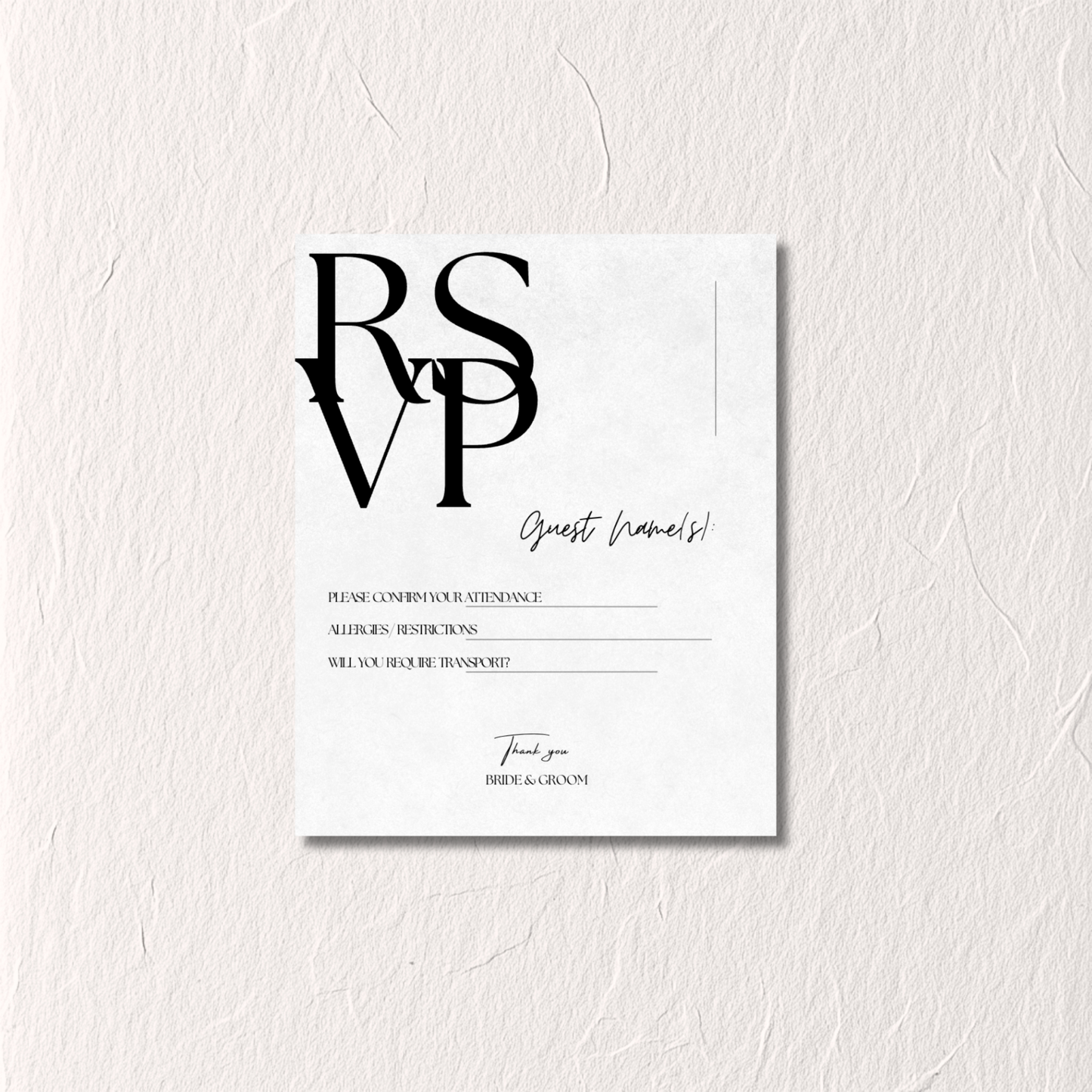 B&W No. 2 - RSVP