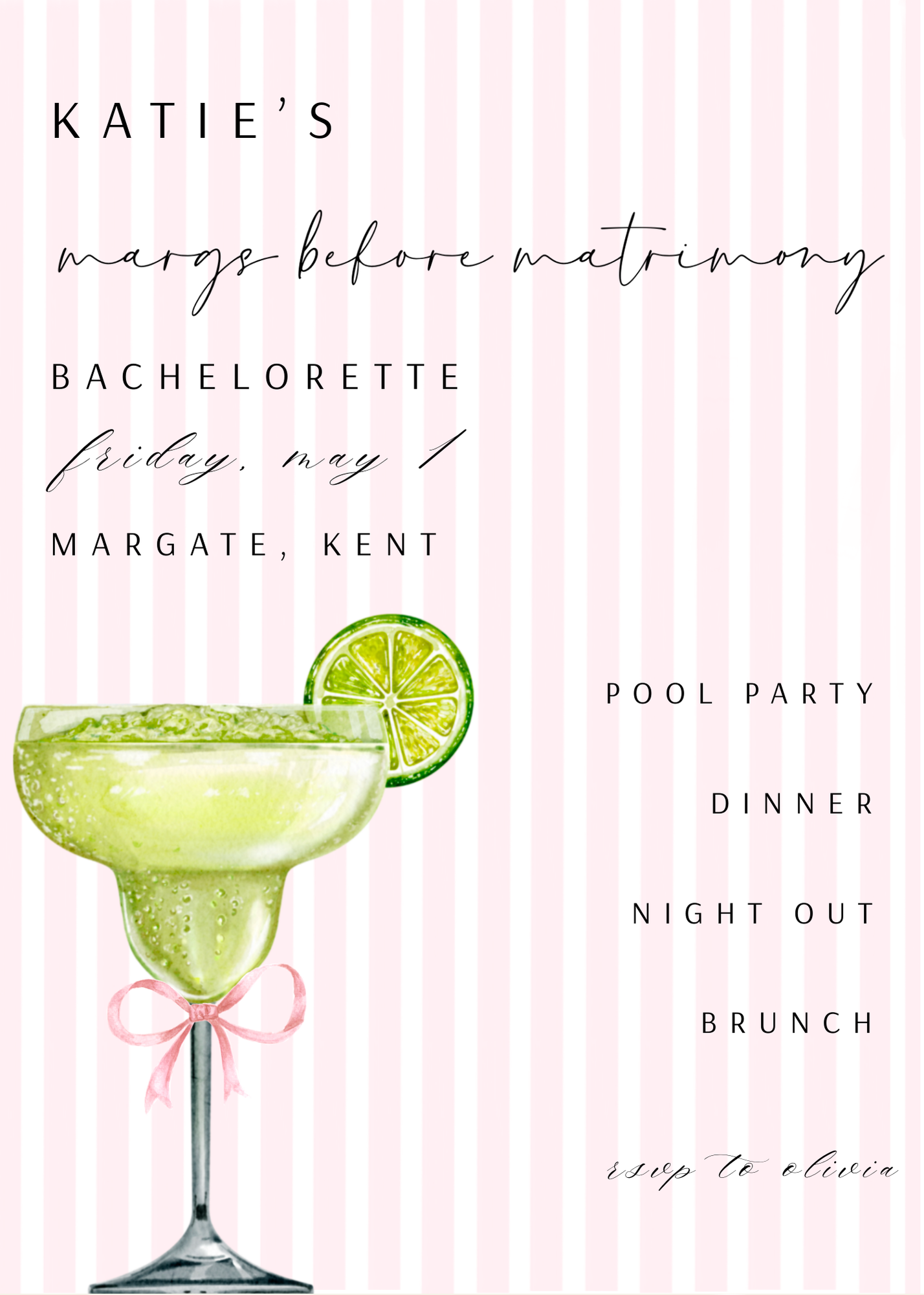 Margarita No. 4 - Bachelorette Invitation