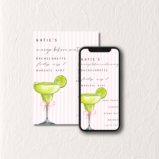 Margarita No. 4 - Bachelorette Invitation