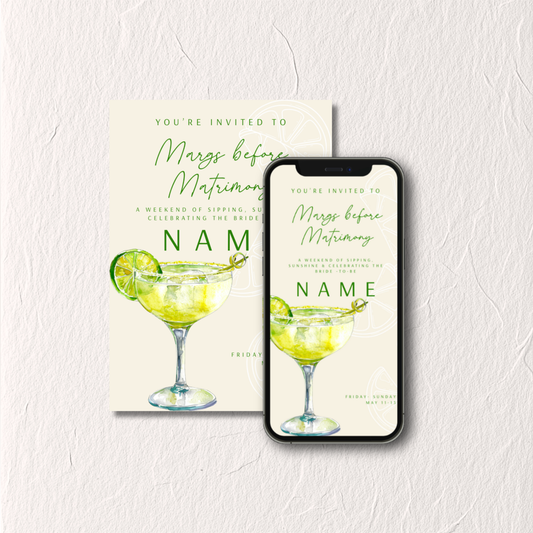 Margarita No. 5 - Bachelorette Invitation