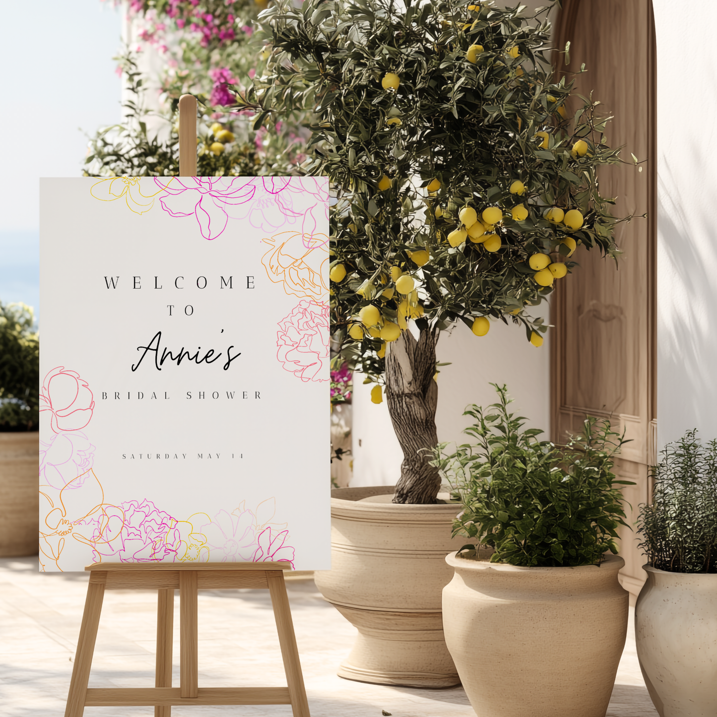 Bridal Shower Welcome Sign - Floral