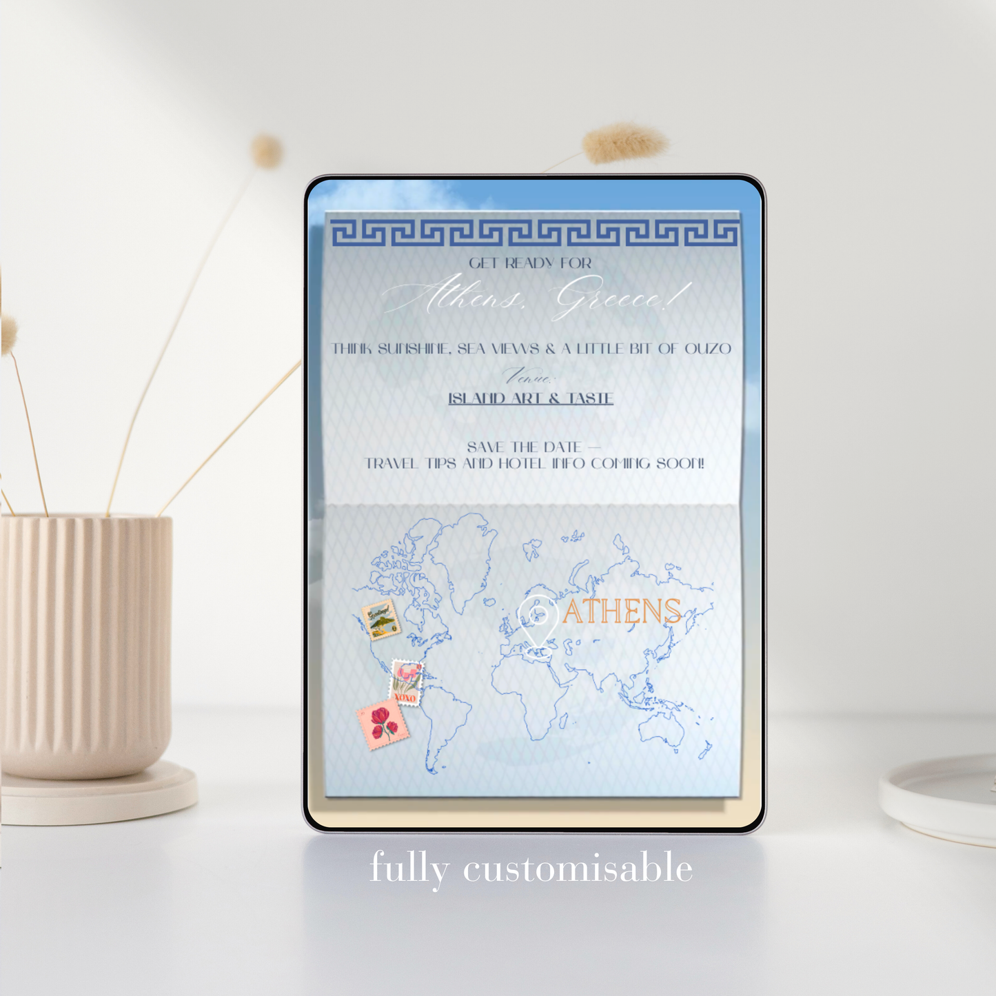Passport Flipbook -  Save The Date - Blue