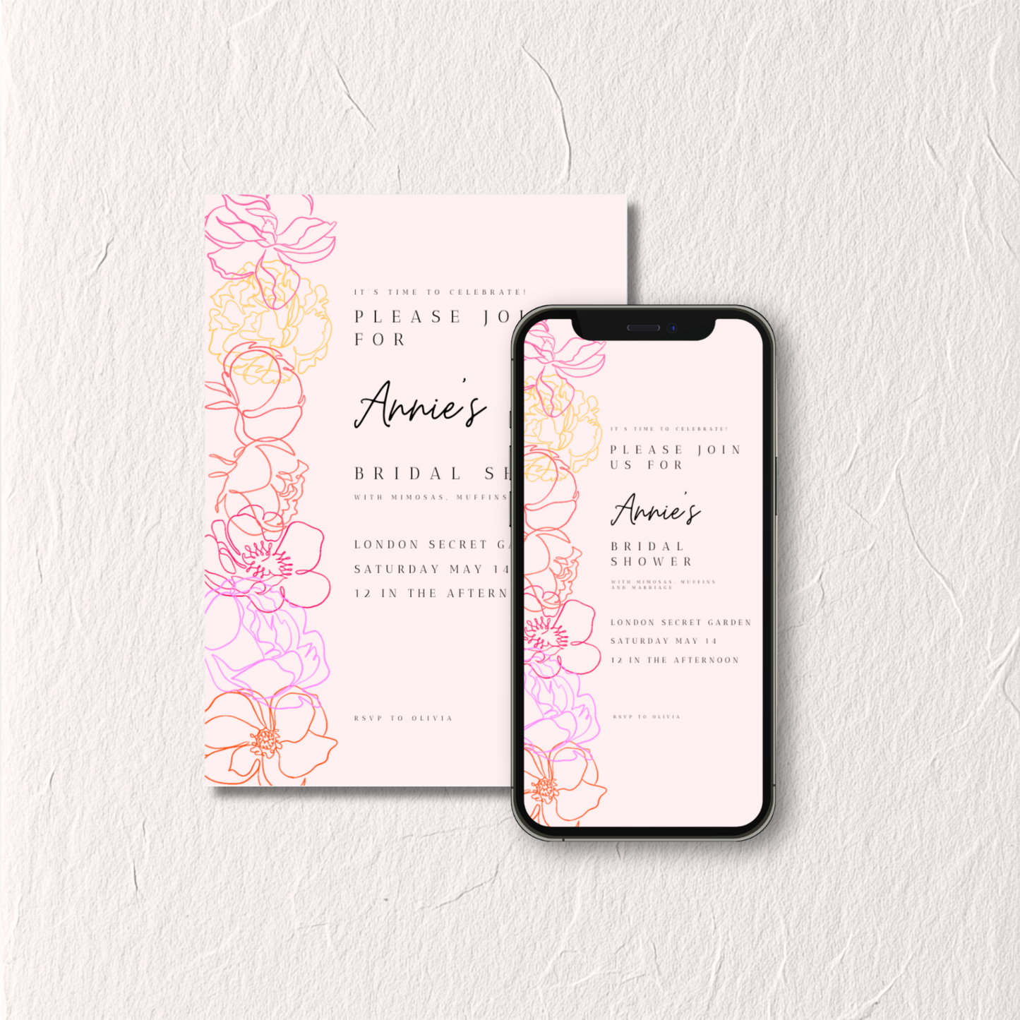 Bridal Shower Invitation - Floral