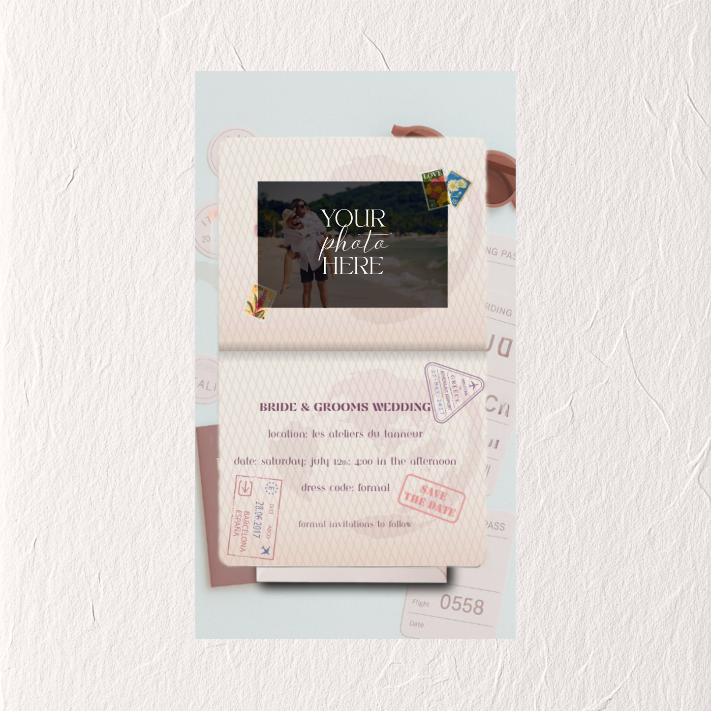 Save The Date Video - Passport No. 1 Template