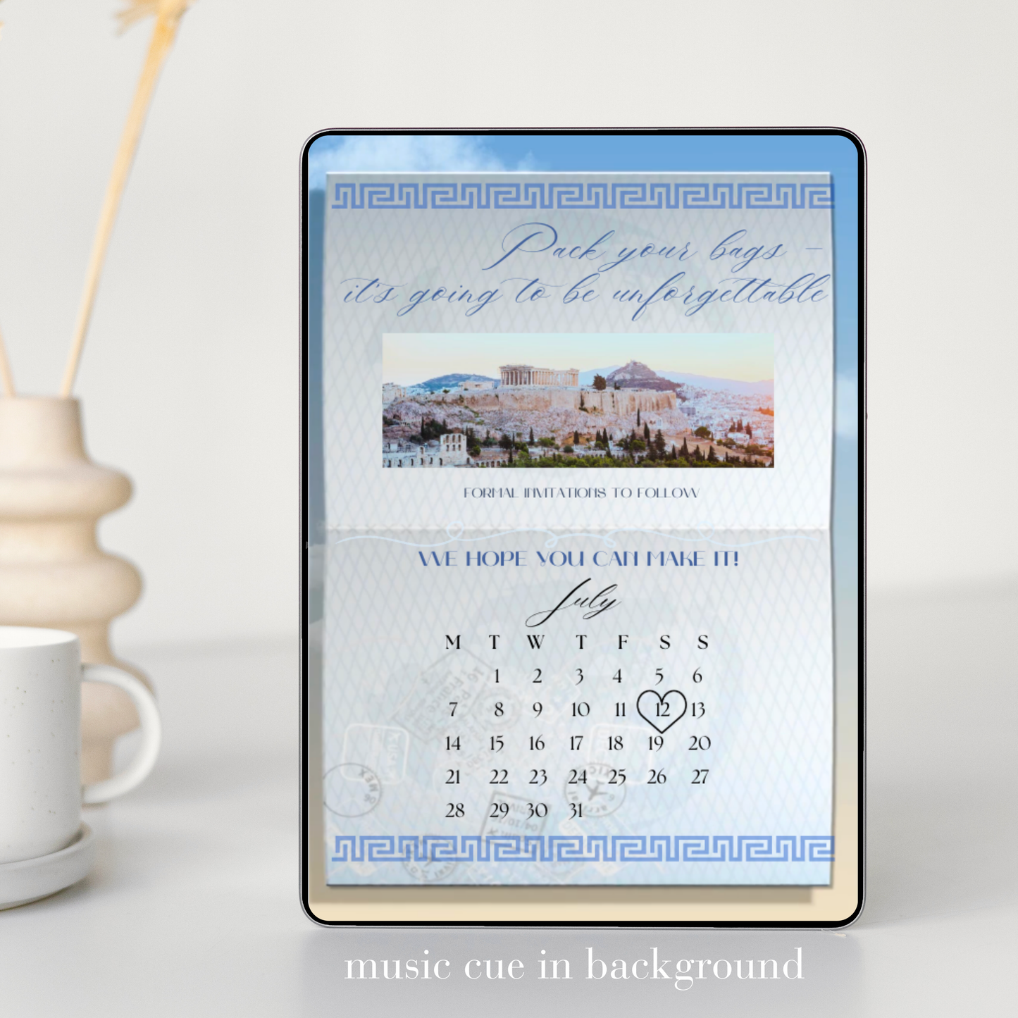 Passport Flipbook -  Save The Date - Blue