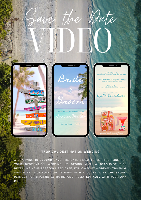 Save The Date Video- Tropical Wedding