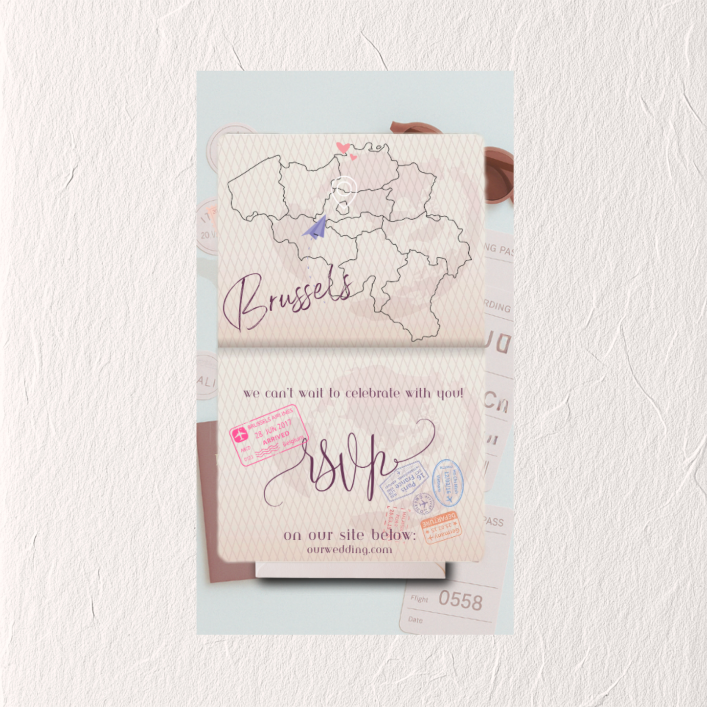 Save The Date Video - Passport No. 1 Template