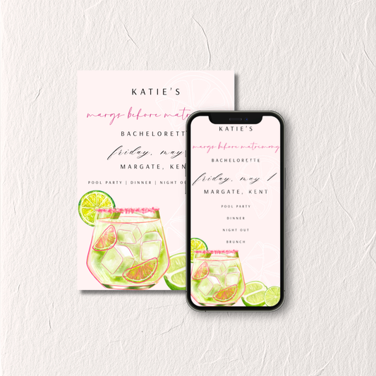 Margarita No. 2 - Bachelorette Invitation