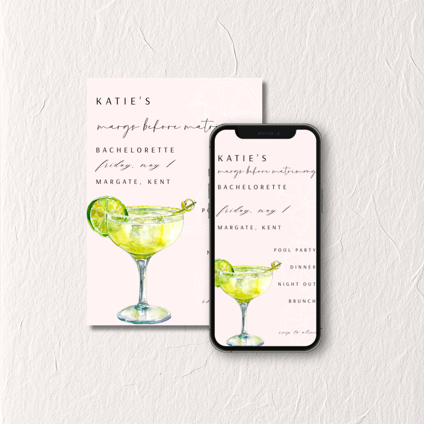 Margarita No. 3 - Bachelorette Invitation
