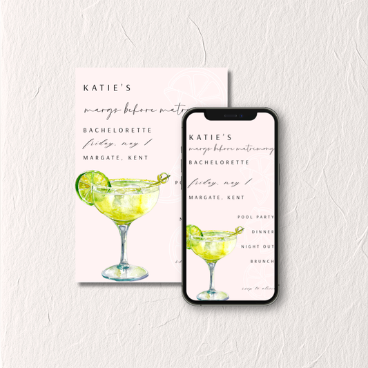 Margarita No. 3 - Bachelorette Invitation