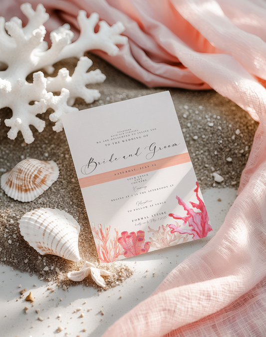 The Seaside Romance - Wedding Invitation